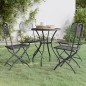 vidaXL 5-tlg. Garten-Essgruppe Streckgitter Anthrazit vidaXL 5-tlg. Garten-Essgruppe Streckgitter Anthrazit
