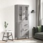 Highboard Grau Sonoma 69,5x34x180 cm Holzwerkstoff Highboard Grau Sonoma 69,5x34x180 cm Holzwerkstoff