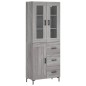 Highboard Grau Sonoma 69,5x34x180 cm Holzwerkstoff Highboard Grau Sonoma 69,5x34x180 cm Holzwerkstoff