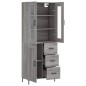 Highboard Grau Sonoma 69,5x34x180 cm Holzwerkstoff Highboard Grau Sonoma 69,5x34x180 cm Holzwerkstoff