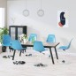 Esszimmerstühle 6 Stk. drehbar Blau PP Esszimmerstühle 6 Stk. drehbar Blau PP