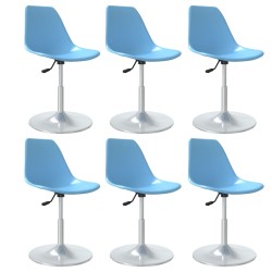 Esszimmerstühle 6 Stk. drehbar Blau PP