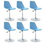 Esszimmerstühle 6 Stk. drehbar Blau PP Esszimmerstühle 6 Stk. drehbar Blau PP