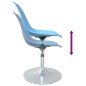 Esszimmerstühle 6 Stk. drehbar Blau PP Esszimmerstühle 6 Stk. drehbar Blau PP
