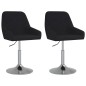 Esszimmerstühle 2 Stk. Drehbar Schwarz Stoff Esszimmerstühle 2 Stk. Drehbar Schwarz Stoff