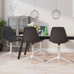 vidaXL Esszimmerstühle 4 Stk. Drehbar Hellgrau PP