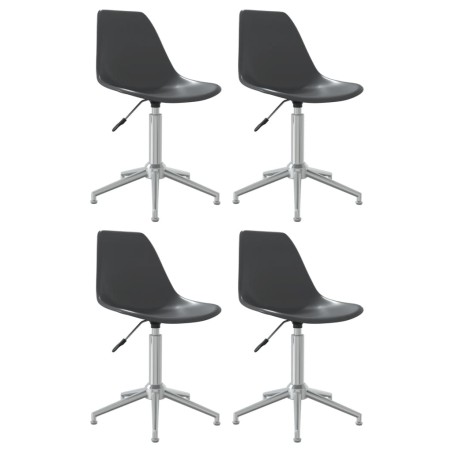 vidaXL Esszimmerstühle 4 Stk. Drehbar Hellgrau PP