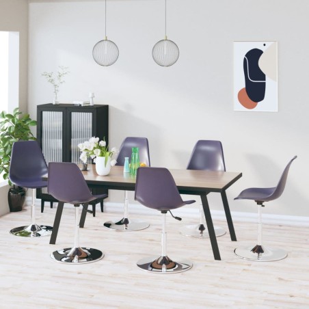 Esszimmerstühle 6 Stk. Drehbar Lila PP