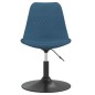 Esszimmerstühle 6 Stk. Drehbar Blau Samt Esszimmerstühle 6 Stk. Drehbar Blau Samt