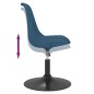 Esszimmerstühle 6 Stk. Drehbar Blau Samt Esszimmerstühle 6 Stk. Drehbar Blau Samt