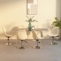 vidaXL Esszimmerstühle 6 Stk. Drehbar Creme Stoff vidaXL Esszimmerstühle 6 Stk. Drehbar Creme Stoff