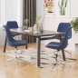 Esszimmerstühle 4 Stk. Drehbar Blau Stoff Esszimmerstühle 4 Stk. Drehbar Blau Stoff