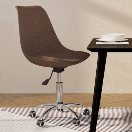 Esszimmerstuhl Drehbar Taupe Stoff