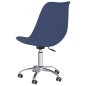 Esszimmerstühle 4 Stk. Drehbar Blau Stoff Esszimmerstühle 4 Stk. Drehbar Blau Stoff