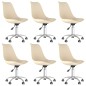Esszimmerstühle 6 Stk. Drehbar Creme Stoff Esszimmerstühle 6 Stk. Drehbar Creme Stoff