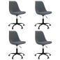 Esszimmerstühle 4 Stk. Drehbar Dunkelgrau Stoff Esszimmerstühle 4 Stk. Drehbar Dunkelgrau Stoff