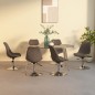 Esszimmerstühle 6 Stk. Drehbar Taupe Stoff Esszimmerstühle 6 Stk. Drehbar Taupe Stoff