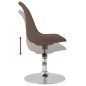 Esszimmerstühle 6 Stk. Drehbar Taupe Stoff Esszimmerstühle 6 Stk. Drehbar Taupe Stoff