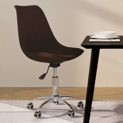 Esszimmerstuhl Drehbar Dunkelbraun Stoff