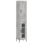 Highboard Betongrau 34,5x34x180 cm Holzwerkstoff Highboard Betongrau 34,5x34x180 cm Holzwerkstoff