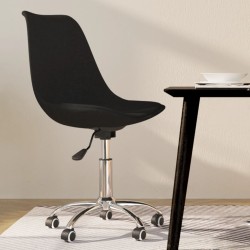 vidaXL Esszimmerstuhl Drehbar Schwarz Stoff