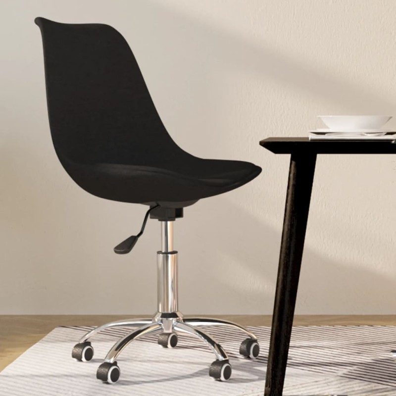 vidaXL Esszimmerstuhl Drehbar Schwarz Stoff vidaXL Esszimmerstuhl Drehbar Schwarz Stoff