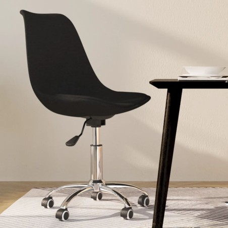 vidaXL Esszimmerstuhl Drehbar Schwarz Stoff
