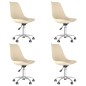 Esszimmerstühle 4 Stk. Drehbar Creme Stoff Esszimmerstühle 4 Stk. Drehbar Creme Stoff