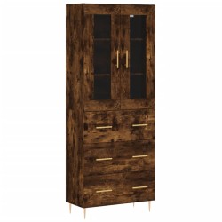 vidaXL Highboard Räuchereiche 69,5x34x180 cm Holzwerkstoff