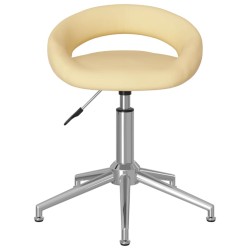 Esszimmerstühle 4 Stk. Drehbar Creme Kunstleder