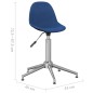 Esszimmerstühle 4 Stk. Drehbar Blau Stoff Esszimmerstühle 4 Stk. Drehbar Blau Stoff