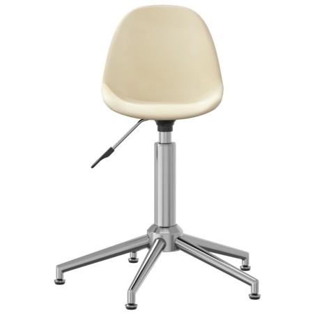 Esszimmerstühle 4 Stk. Drehbar Creme Stoff