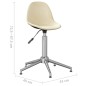 Esszimmerstühle 4 Stk. Drehbar Creme Stoff Esszimmerstühle 4 Stk. Drehbar Creme Stoff