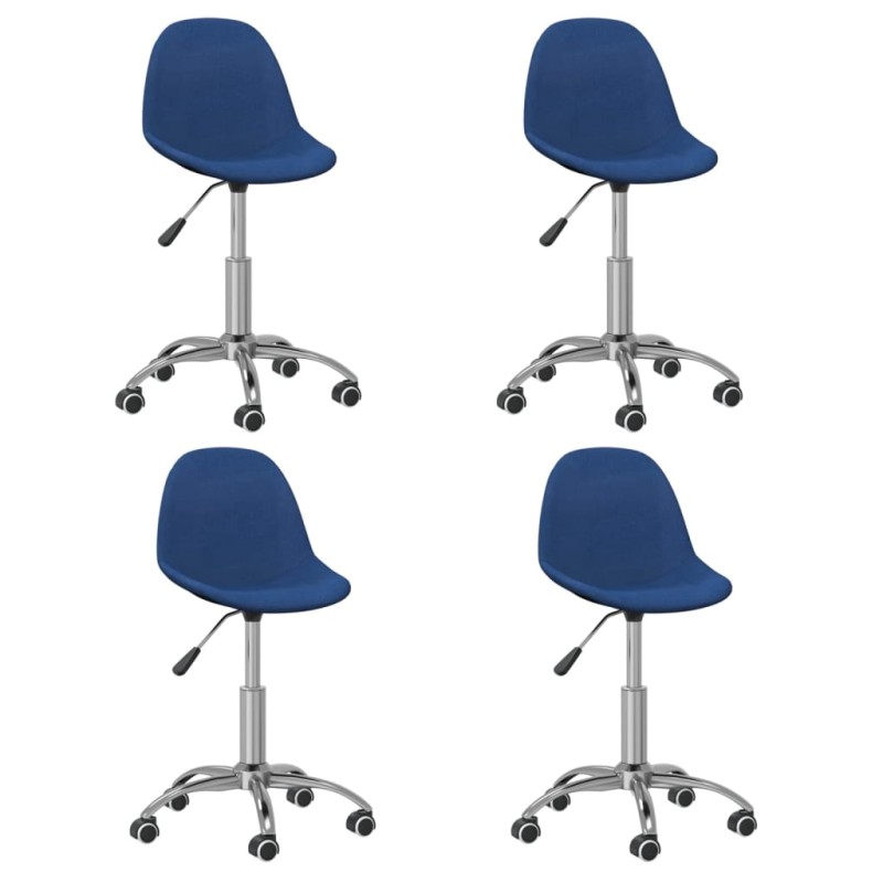 Esszimmerstühle 4 Stk. Drehbar Blau Stoff Esszimmerstühle 4 Stk. Drehbar Blau Stoff