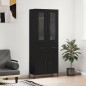 vidaXL Highboard Schwarz 69,5x34x180 cm Holzwerkstoff vidaXL Highboard Schwarz 69,5x34x180 cm Holzwerkstoff