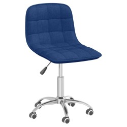 Esszimmerstühle 4 Stk. Drehbar Blau Stoff