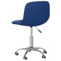 Esszimmerstühle 4 Stk. Drehbar Blau Stoff Esszimmerstühle 4 Stk. Drehbar Blau Stoff