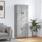Highboard Betongrau 69,5x34x180 cm Holzwerkstoff Highboard Betongrau 69,5x34x180 cm Holzwerkstoff