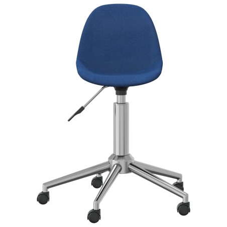 Esszimmerstühle 4 Stk. Drehbar Blau Stoff