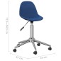 Esszimmerstühle 4 Stk. Drehbar Blau Stoff Esszimmerstühle 4 Stk. Drehbar Blau Stoff