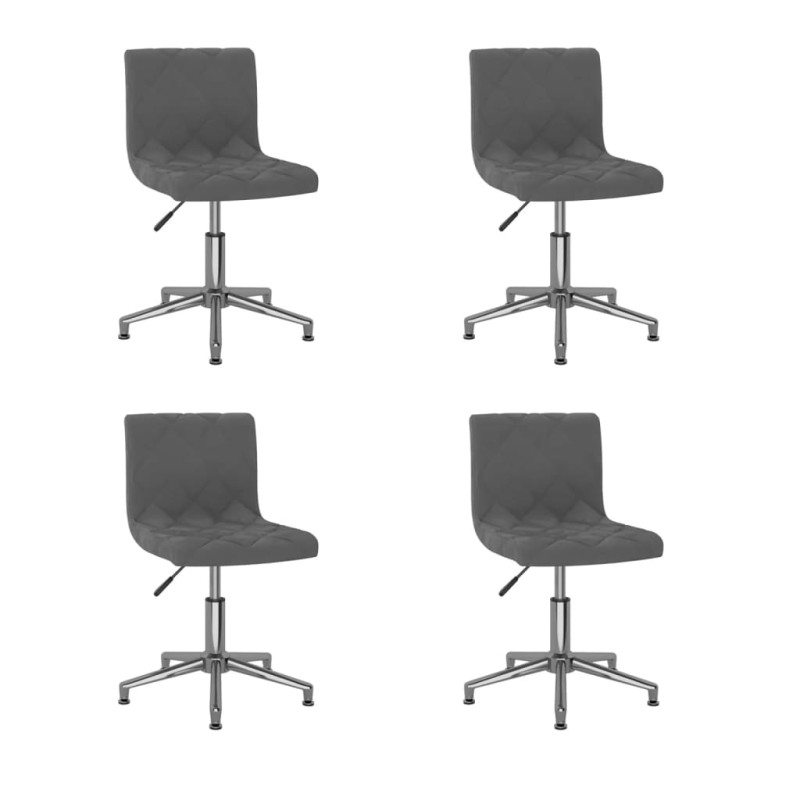 Esszimmerstühle 4 Stk. Drehbar Dunkelgrau Samt Esszimmerstühle 4 Stk. Drehbar Dunkelgrau Samt