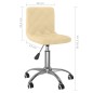 Esszimmerstühle 4 Stk. Drehbar Creme Samt Esszimmerstühle 4 Stk. Drehbar Creme Samt