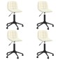 Esszimmerstühle 4 Stk. Drehbar Creme Samt Esszimmerstühle 4 Stk. Drehbar Creme Samt