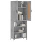 vidaXL Highboard Betongrau 69,5x34x180 cm Holzwerkstoff vidaXL Highboard Betongrau 69,5x34x180 cm Holzwerkstoff