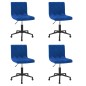 Esszimmerstühle 4 Stk. Drehbar Blau Samt Esszimmerstühle 4 Stk. Drehbar Blau Samt