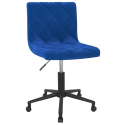 Esszimmerstühle 4 Stk. Drehbar Blau Samt