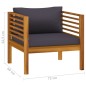 5-tlg. Garten-Lounge-Set mit Auflage Massivholz Akazie 5-tlg. Garten-Lounge-Set mit Auflage Massivholz Akazie