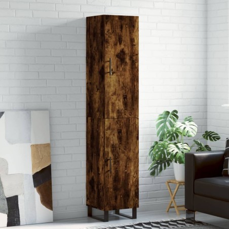 Highboard Räuchereiche 34,5x34x180 cm Holzwerkstoff