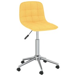 Esszimmerstühle 4 Stk. Drehbar Gelb Stoff
