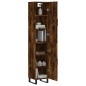 Highboard Räuchereiche 34,5x34x180 cm Holzwerkstoff Highboard Räuchereiche 34,5x34x180 cm Holzwerkstoff